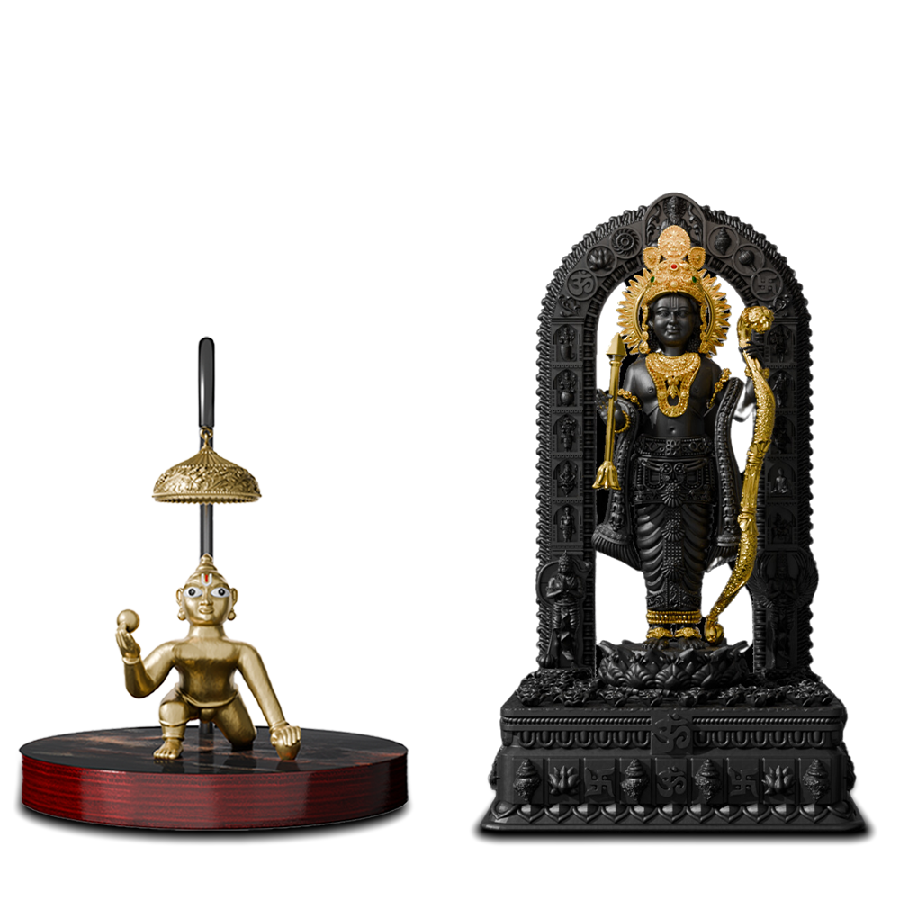 Small Bal Ram Lalla + Bal Ram Lalla 5.5 Inch Murti